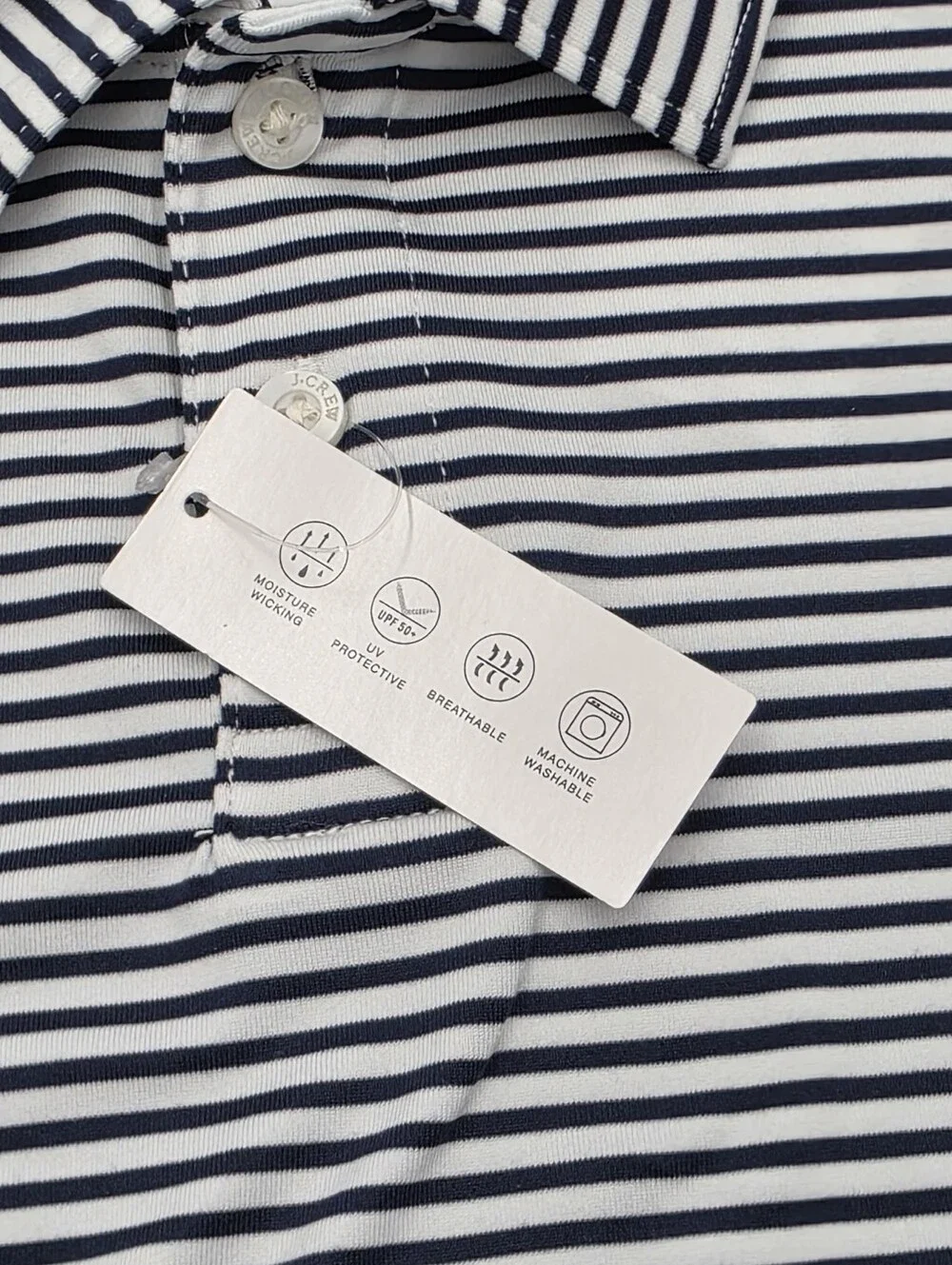 NEW Crewcuts boys' striped performance polo size M